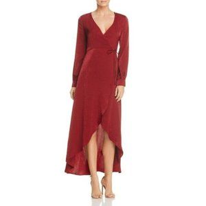 Lost and Wander Napa Satin Wrap Dress
